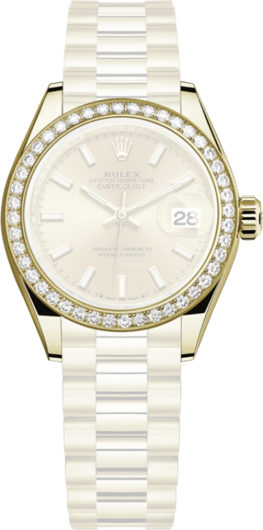 Rolex,Lady-Datejust 28mm,28mm,Yellow Gold,Champagne,Automatic,Day,55hours,279138RBR,279138RBR-0014