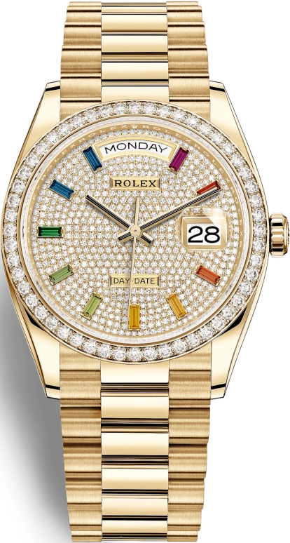 Rolex,Day-Date 36 36mm,36mm,Yellow Gold,Automatic,Date,Day,Drake,128348RBR,128348RBR-0030