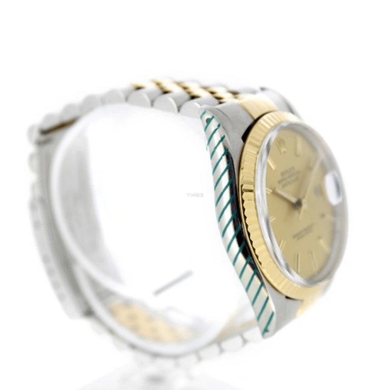 Rolex,Datejust 36 36mm,36mm,Yellow Gold,Stainless Steel,Champagne,Automatic,Day,50hours,16013 Jubilee