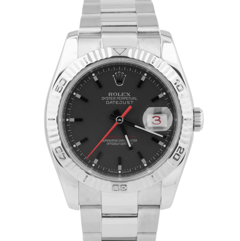 Rolex,Datejust 36 36mm,36mm,Stainless Steel,White Gold,Black,Automatic,Day,48hours,116264,116264-0003
