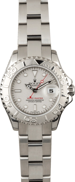 Rolex,Yacht-Master 29mm,29mm,Stainless Steel,Platinum,Silver,Automatic,Day,48hours,169622