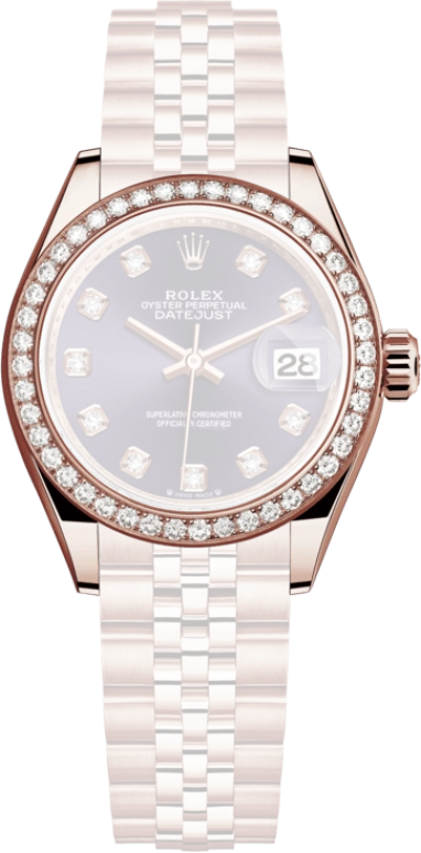 Rolex,Lady-Datejust 28mm,28mm,Rose Gold,Purple,Automatic,Day,55hours,279135RBR,279135RBR-0011