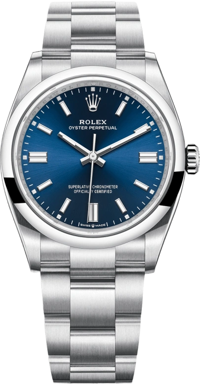 Rolex,Oyster Perpetual 36mm,36mm,Stainless Steel,Blue,Automatic,70hours,In-house Caliber,126000,126000-0003