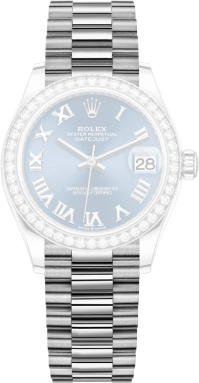 Rolex,Datejust 31 31mm,31mm,White Gold,Blue,Automatic,Day,55hours,278289RBR,278289RBR-0023
