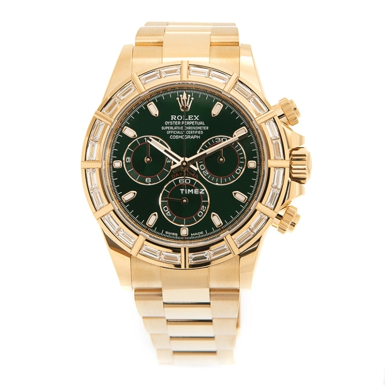 Rolex,Daytona 40mm,40mm,Yellow Gold,Green,Automatic,Chronograph,72hours,116568BR,116568BR-0027