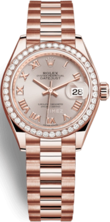 Rolex,Lady-Datejust 28mm,28mm,Rose Gold,Pink,Automatic,Day,55hours,279135RBR,279135RBR-0013