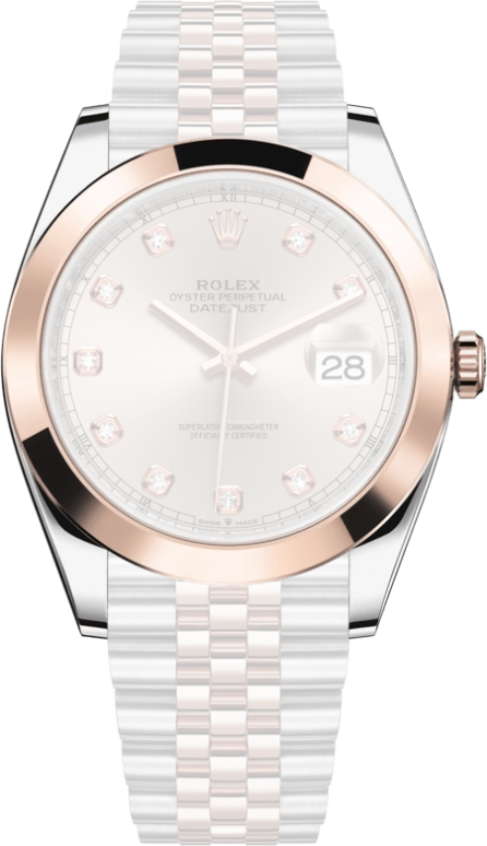 Rolex,Datejust 41 41mm,41mm,Rose Gold,Stainless Steel,Pink,Automatic,Day,70hours,126301,126301-0008
