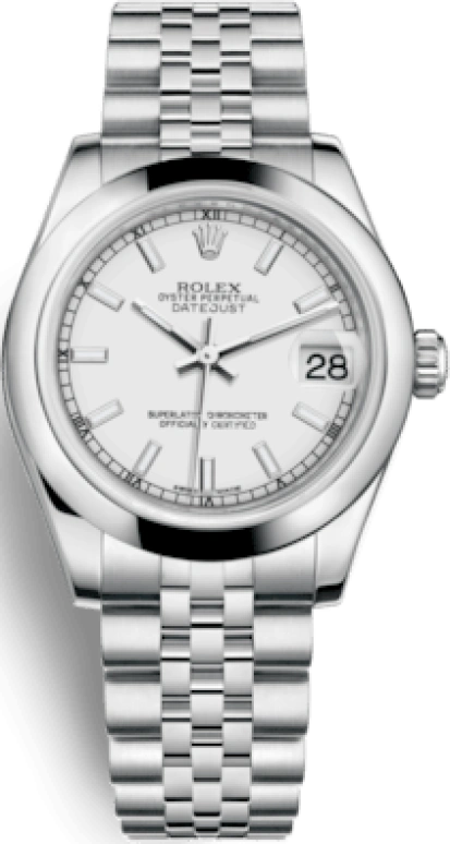 Rolex,Datejust 31 31mm,31mm,Stainless Steel,White,Automatic,Day,48hours,178240,178240-0015