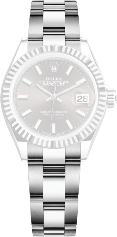 Rolex,Lady-Datejust 28mm,28mm,White Gold,Oystersteel,Grey,Automatic,Day,55hours,279174,279174-0012