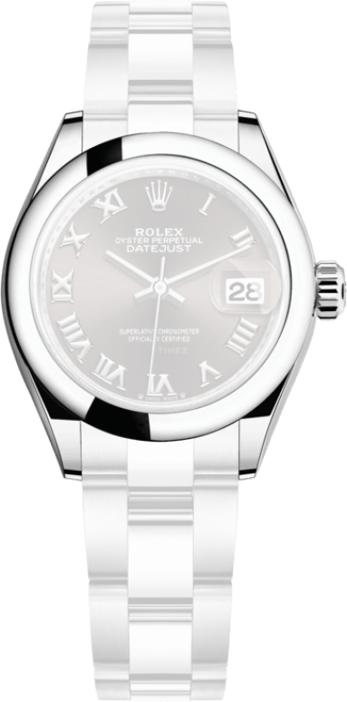 Rolex,Lady-Datejust 28mm,28mm,Oystersteel,Grey,Automatic,Day,55hours,279160,279160-0012