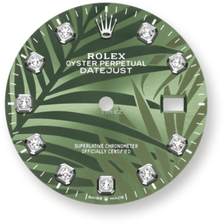 Rolex,Datejust 36 36mm,36mm,White Gold,Stainless Steel,Green,Automatic,Day,70hours,126284RBR,126284RBR-0047