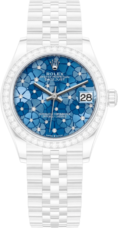 Rolex,Datejust 31 31mm,31mm,White Gold,Stainless Steel,Blue,Automatic,Day,55hours,278384RBR,278384RBR-0040