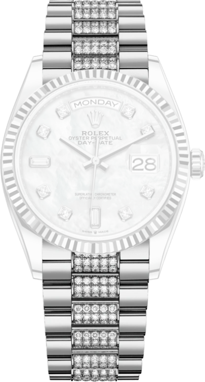 Rolex,Day-Date 36 36mm,36mm,White Gold,White,Automatic,Date,Day,128239,128239-0026