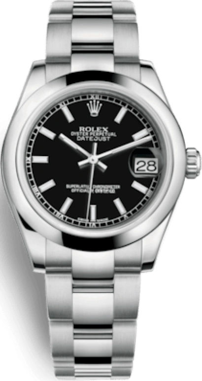 Rolex,Datejust 31 31mm,31mm,Oystersteel,Black,Automatic,Day,48hours,178240,178240-0025