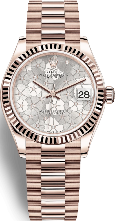 Rolex,Datejust 31 31mm,31mm,Rose Gold,Silver,Automatic,Day,55hours,278275,278275-0045