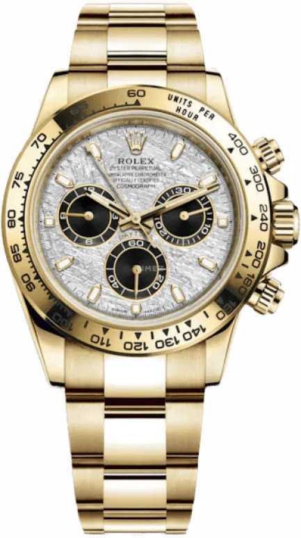 Rolex,Daytona 40mm,40mm,Yellow Gold,Silver,Automatic,Chronograph,Column Wheel,Kevin De Bruyne,Hardik Pandya,Harry Kane,Donnie Yen,116508,116508-0015