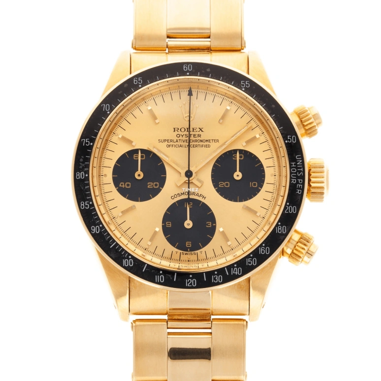 Rolex,Daytona 37mm,37mm,Yellow Gold,Gold,Black,Handwound,Chronograph,48hours,6263,6263-Oyster YG