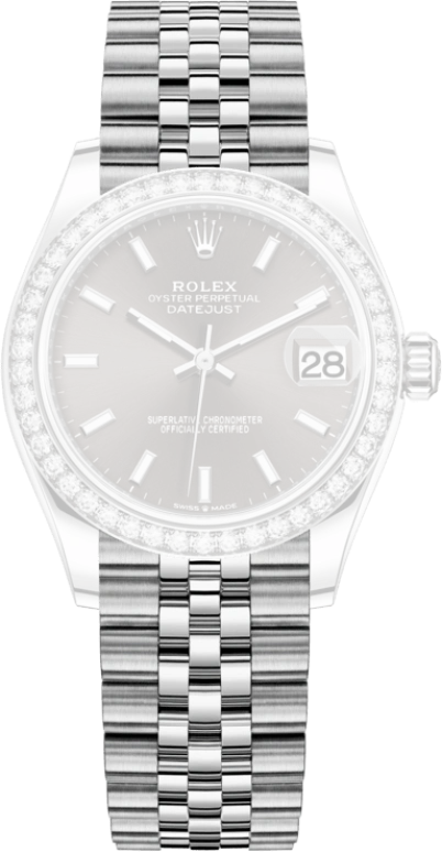 Rolex,Datejust 31 31mm,31mm,White Gold,Stainless Steel,Grey,Automatic,Day,55hours,278384RBR,278384RBR-0020