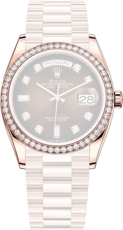 Rolex,Day-Date 36 36mm,36mm,Rose Gold,Brown,Automatic,Date,Day,128345RBR,128345RBR-0040