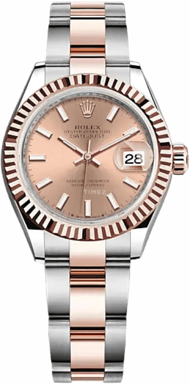 Rolex,Lady-Datejust 28mm,28mm,Everose Gold,Oystersteel,Pink,Automatic,Day,55hours,279171,279171-0024