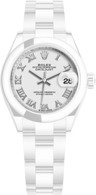 Rolex,Lady-Datejust 28mm,28mm,Oystersteel,White,Automatic,Day,55hours,279160,279160-0016