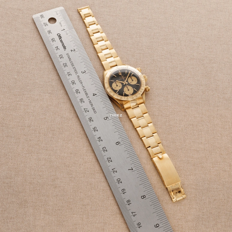 Rolex,Daytona 37mm,37mm,Yellow Gold,Black,Handwound,Chronograph,48hours,6265,6265-Black Dial