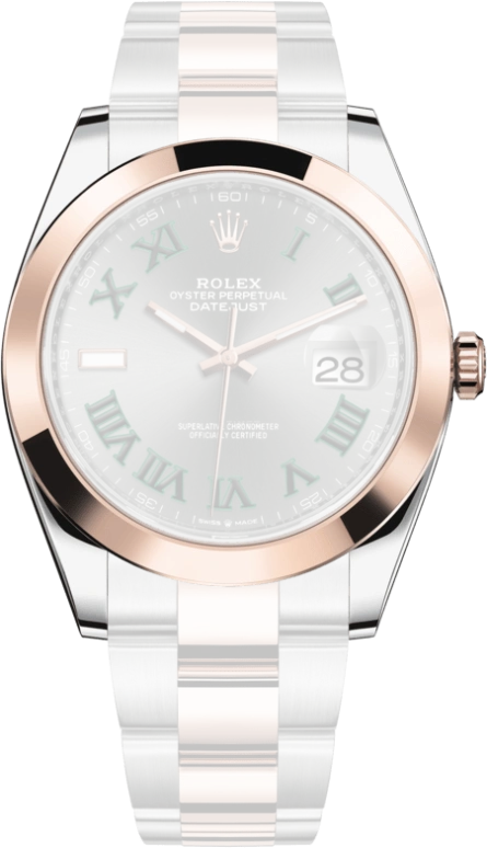 Rolex,Datejust 41 41mm,41mm,Rose Gold,Stainless Steel,Grey,Automatic,Day,70hours,126301,126301-0015