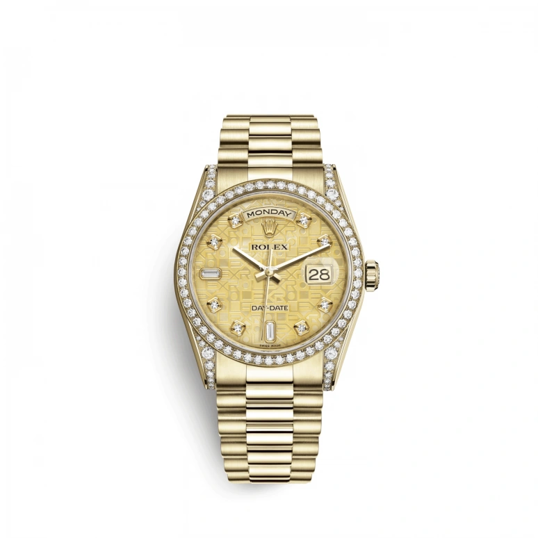 Rolex,Day-Date 36 36mm,36mm,Yellow Gold,Champagne,Automatic,Date,Day,118388,118388-0038