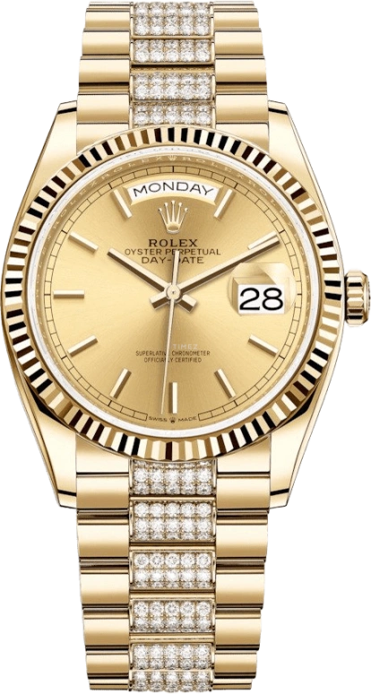 Rolex,Day-Date 36 36mm,36mm,Yellow Gold,Champagne,Automatic,Date,Day,128238,128238-0046