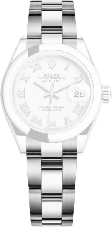 Rolex,Lady-Datejust 28mm,28mm,Oystersteel,White,Automatic,Day,55hours,279160,279160-0016