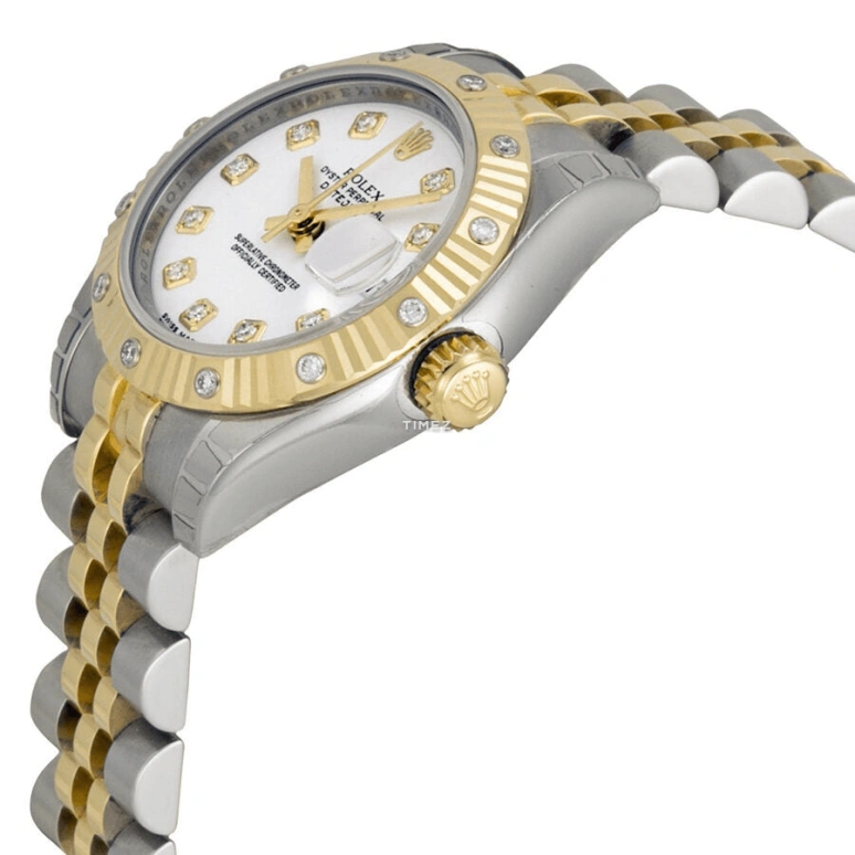 Rolex,Lady-Datejust 26mm,26mm,Yellow Gold,Stainless Steel,White,Automatic,Day,48hours,179313WDJ