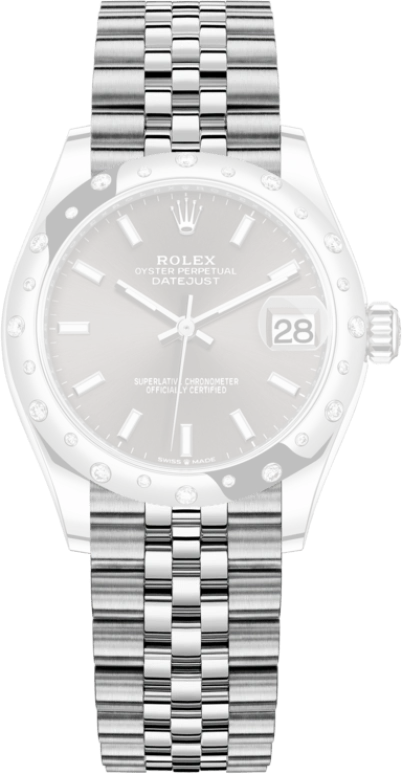 Rolex,Datejust 31 31mm,31mm,White Gold,Stainless Steel,Grey,Automatic,Day,55hours,278344RBR,278344RBR-0018