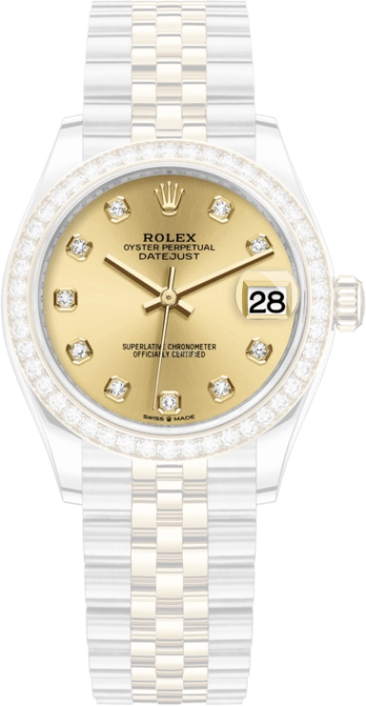 Rolex,Datejust 31 31mm,31mm,Yellow Gold,Stainless Steel,Champagne,Automatic,Day,55hours,278383RBR,278383RBR-0026