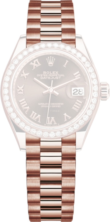 Rolex,Lady-Datejust 28mm,28mm,Rose Gold,Brown,Chocolate,Automatic,Day,55hours,279135RBR,279135RBR-0016