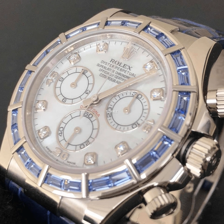 Rolex,Daytona 40mm,40mm,White Gold,Silver,Automatic,Chronograph,72hours,116589 Meteorite Diamond