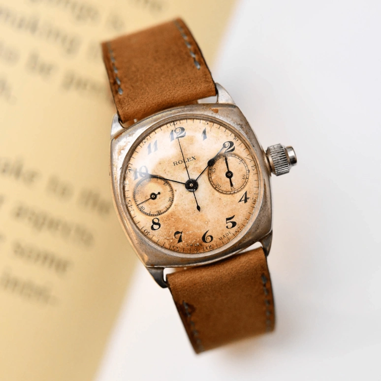 Rolex,Other 33mm,33mm,Silver,White,Handwound,Chronograph,Sapphire,Crystal Glass,2022 Cushion