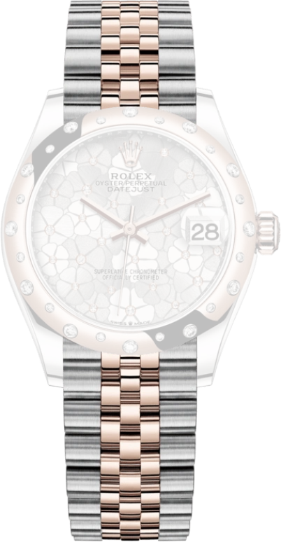Rolex,Datejust 36 31mm,31mm,Oystersteel,Everose Gold,Silver,Automatic,Day,55hours,278341RBR,278341RBR-0032
