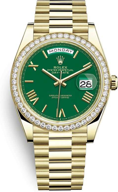 Rolex,Day-Date 40 40mm,40mm,Yellow Gold,Green,Automatic,Date,Day,Conor McGregor,228348RBR,228348RBR-0040