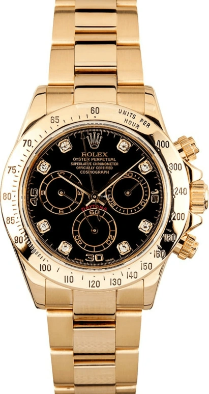 Rolex,Daytona 40mm,40mm,Yellow Gold,Black,Automatic,Chronograph,72hours,116528,116528-0031
