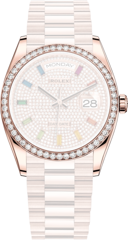 Rolex,Day-Date 36 36mm,36mm,Rose Gold,Automatic,Date,Day,128345RBR,128345RBR-0042