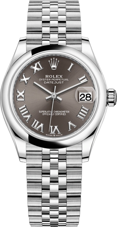 Rolex,Datejust 31 31mm,31mm,Stainless Steel,Grey,Automatic,Day,55hours,278240,278240-0016