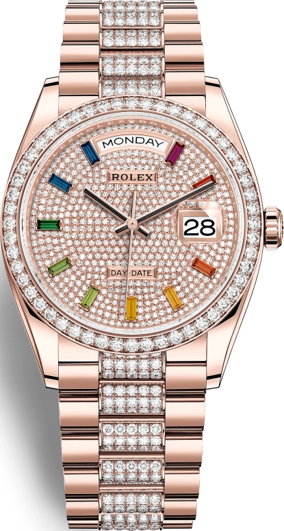 Rolex,Day-Date 36 36mm,36mm,Rose Gold,Automatic,Date,Day,128345RBR,128345RBR-0043