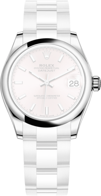 Rolex,Datejust 31 31mm,31mm,Stainless Steel,Pink,Automatic,Day,55hours,278240,278240-0007