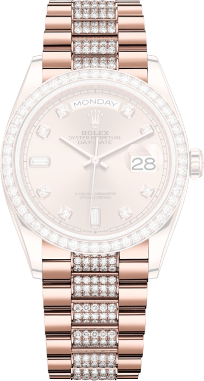 Rolex,Day-Date 36 36mm,36mm,Rose Gold,Pink,Automatic,Date,Day,128345RBR,128345RBR-0020