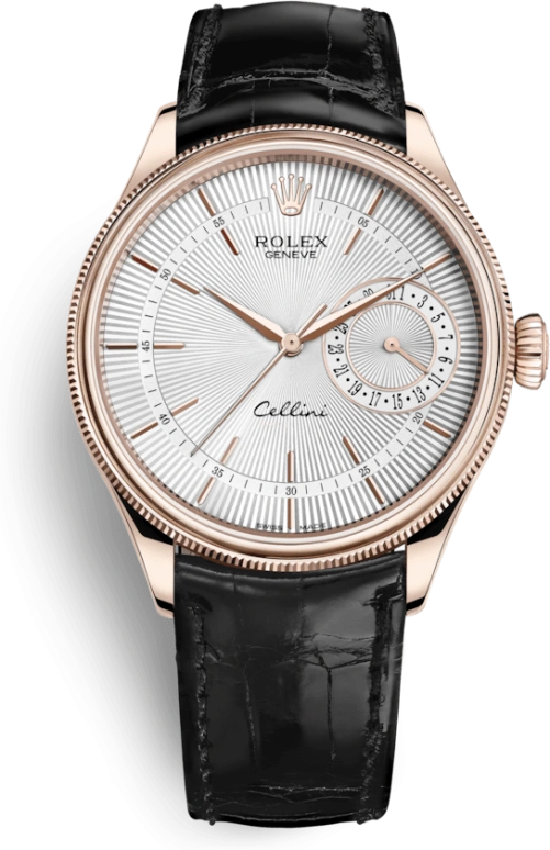 Rolex,Cellini 39mm,39mm,Rose Gold,Silver,Automatic,Day,48hours,50515,50515-0009