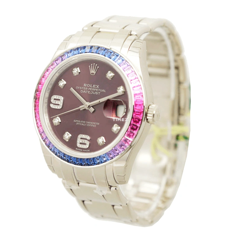 Rolex,Pearlmaster 39mm,39mm,White Gold,Purple,Automatic,Day,70hours,Drake,86349SAFUBL,86349SAFUBL-0002