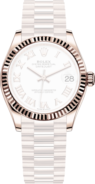 Rolex,Datejust 31 31mm,31mm,Rose Gold,White,Automatic,Day,55hours,278275,278275-0019