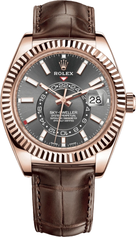 Rolex,Sky-Dweller 42mm,42mm,Rose Gold,Grey,Automatic,Annual Calendar,Month,Date,326135,326135-0008