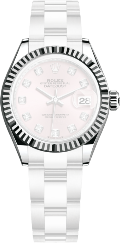 Rolex,Lady-Datejust 28mm,28mm,White Gold,Oystersteel,Pink,Automatic,Day,55hours,279174,279174-0004