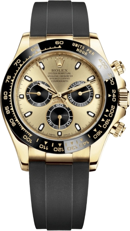 Rolex,Daytona 40mm,40mm,Ceramic,Yellow Gold,Champagne,Automatic,Chronograph,Column Wheel,116518LN,116518LN-0048